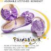 imagePANDANINJIA Girls ToddlerLittle Kid Jada Dress Mary Jane Pumps Bow Low Heels Party Wedding Princess ShoesRuby Purple Sequin
