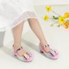 imagePANDANINJIA Girls ToddlerLittle Kid Jada Dress Mary Jane Pumps Bow Low Heels Party Wedding Princess ShoesRuby Rainbow Sequin