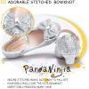 imagePANDANINJIA Girls ToddlerLittle Kid Jada Dress Mary Jane Pumps Bow Low Heels Party Wedding Princess ShoesRuby Silver Sequin