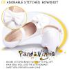 imagePANDANINJIA Girls ToddlerLittle Kid Jada Dress Mary Jane Pumps Bow Low Heels Party Wedding Princess ShoesRuby White Pu