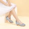 imagePANDANINJIA Girls ToddlerLittle Kid Jada Dress Mary Jane Pumps Bow Low Heels Party Wedding Princess ShoesSilver Sequin