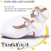 imagePANDANINJIA Girls ToddlerLittle Kid Jada Dress Mary Jane Pumps Bow Low Heels Party Wedding Princess ShoesWhite Pu