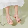 imagePANDANINJIA Mona Girls Sandals ToddlerLittle Kid Cute Open Toe Flats Dress Sandals Summer ShoesYd Pink Pu