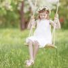 imagePANDANINJIA Mona Girls Sandals ToddlerLittle Kid Cute Open Toe Flats Dress Sandals Summer ShoesYd White Pu