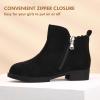 imagePANDANINJIA ToddlerLittle Kid Girls Clara Fashion Short Ankle Boots Pearls Bow Dress Booties with ZipperBlack Suede