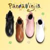 imagePANDANINJIA ToddlerLittle Kid Girls Clara Fashion Short Ankle Boots Pearls Bow Dress Booties with ZipperNavy Suede