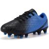 imagePANDANINJIA Girls Soccer Cleats Athletic Outdoor Boys Kids Football Cleats Little Big Kid Soccer ShoesBlackblue