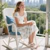 imagePANDANINJIA Girls Heels Dress Shoes Open Toe Low Heel Sandals Flower Girl Toddler Little Big Kids Wedding Party ShoesWhite Pu