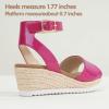 imagePANDANINJIA Girls Wedge Sandals Espadrilles Platform Heels for Girls Dress Shoes Ankle Strap Little Big Kids Sandals Summer ShoesHotpinkbright