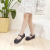 imagePANDANINJIA Toddler Dress Shoes Bowknot Mary Jane Shoes Girls Ballet Flats for Kids Wedding Party Uniform Church ShoesL Black Sequin