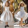 imagePANDANINJIA Toddler Dress Shoes Bowknot Mary Jane Shoes Girls Ballet Flats for Kids Wedding Party Uniform Church ShoesWhitepu