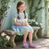 imagePANDANINJIA Toddler Girls Sandals Closed Toe TStrap Kids Dress Summer Flats Sandals Cute Bow Flower Girl ShoesPurplepu