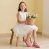 imagePANDANINJIA Toddler Girls Sandals ClosedToe TStrap Kids Flower Summer Flats Dress Sandals ShoesFuchsia