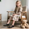 imagePANDANINJIA Toddler Girl Dress Shoes Mary Jane Flats Little Kid Flower Girl School Church ShoesBlackpu