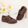 imagePANDANINJIA Toddler Girl Dress Shoes Mary Jane Flats Little Kid Flower Girl School Church ShoesDarkbrownsuede