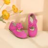 imagePANDANINJIA ToddlerLittle Kid Girls Angela Dress Mary Jane Ballet Flats Bow Flower Girl Wedding Party Ballerina Flat ShoesHotpinkesuede