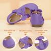 imagePANDANINJIA ToddlerLittle Kid Girls Angela Dress Mary Jane Ballet Flats Bow Flower Girl Wedding Party Ballerina Flat ShoesPurplesuede