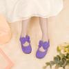 imagePANDANINJIA ToddlerLittle Kid Girls Angela Dress Mary Jane Ballet Flats Bow Flower Girl Wedding Party Ballerina Flat ShoesPurplesuede
