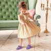 imagePANDANINJIA ToddlerLittle Kid Girls Angela Dress Mary Jane Ballet Flats Bow Flower Girl Wedding Party Ballerina Flat ShoesPurplesuede