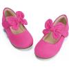 imagePANDANINJIA ToddlerLittle Kid Girls Angela Dress Mary Jane Ballet Flats Bow Flower Girl Wedding Party Ballerina Flat ShoesHotpinkesuede