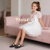 imagePANDANINJIA Girls Dress Shoes Sandals Pointed Toe Dress SandalsBlack