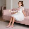 imagePANDANINJIA Girls Dress Shoes Sandals Pointed Toe Dress SandalsPink Glitter