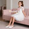 imagePANDANINJIA Girls Dress Shoes Sandals Pointed Toe Dress SandalsWhite Pu