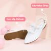 imagePANDANINJIA Girls Dress Shoes Sandals Pointed Toe Dress SandalsWhite Pu