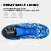 imagePANDANINJIA Kids Soccer Cleats Boys Girls UnisexChild Atheletic Outdoor Comfortable Football Shoes for Little Kid Big KidBlue