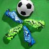 imagePANDANINJIA Kids Soccer Cleats Boys Girls UnisexChild Atheletic Outdoor Comfortable Football Shoes for Little Kid Big KidBlue