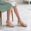 imagePANDANINJIA Girls Sandals Low Heels Dress Shoes Open Toe Flower Girl Wedding Party for Little Big Kid Dress SandalsNewgold