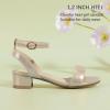 imagePANDANINJIA Girls Sandals Low Heels Dress Shoes Open Toe Flower Girl Wedding Party for Little Big Kid Dress SandalsNewgold