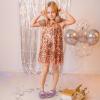 imagePANDANINJIA Flower Girl Shoes Toddler Little Kid Ballet Flats Pearls Wedding Party Mary Jane Girls Dress ShoesPurple Sequin