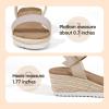 imagePANDANINJIA Girls Sandals Wedge Platform Espadrille Little Big Kid Girls Heels Open Toe Summer Dress ShoesNude Nubuck