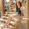 imagePANDANINJIA Girls Sandals Wedge Platform Espadrille Little Big Kid Girls Heels Open Toe Summer Dress ShoesWhite Pu