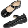 imagePANDANINJIA Sandy Girls Mary Jane School Uniform Shoes Dress Girls Flats for Toddler Little Kid Big KidBlack Patent