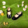 imagePANDANINJIA Sandy Girls Mary Jane School Uniform Shoes Dress Girls Flats for Toddler Little Kid Big KidBlack Patent