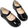 imagePANDANINJIA Sandy Girls Mary Jane School Uniform Shoes Dress Girls Flats for Toddler Little Kid Big KidBlack Patent