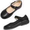 imagePANDANINJIA Sandy Girls Mary Jane School Uniform Shoes Dress Girls Flats for Toddler Little Kid Big KidBlack Pu R