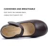 imagePANDANINJIA Sandy Girls Mary Jane School Uniform Shoes Dress Girls Flats for Toddler Little Kid Big KidBrown Pu