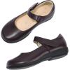 imagePANDANINJIA Sandy Girls Mary Jane School Uniform Shoes Dress Girls Flats for Toddler Little Kid Big KidBrown Pu