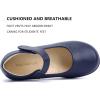 imagePANDANINJIA Sandy Girls Mary Jane School Uniform Shoes Dress Girls Flats for Toddler Little Kid Big KidNavy Pu