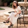 imagePANDANINJIA Girls Dress Shoes High Heels Flower Girl Pointed Closed Toe Cross Strap Wedding Party Mary Jane Little Big Kid Pump ShoeBlack Suede