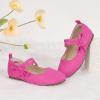 imagePANDANINJIA Naomi Girls Dress Shoes Mary Jane Ballet Flats Flower Girl Wedding Party Communion Shoes for Toddler Little Kid Big KidHotpinksuede