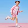 imagePANDANINJIA Girls Shoes Little Kids Toddler Sneaker with Hook and Loop Casual Party School Dream Color ShoesPink
