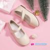 imageHehainom Toddler Girls Flats Mary Jane Flower Girl Dress Shoes School Wedding Party ShoesBeige Pu