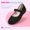 imageHehainom Toddler Girls Flats Mary Jane Flower Girl Dress Shoes School Wedding Party ShoesBlack Suede