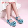 imageHehainom Toddler Girls Flats Mary Jane Flower Girl Dress Shoes School Wedding Party ShoesBlue Sequin