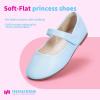 imageHehainom Toddler Girls Flats Mary Jane Flower Girl Dress Shoes School Wedding Party ShoesBluepu