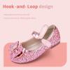 imageHehainom Toddler Girls Flats Mary Jane Flower Girl Dress Shoes School Wedding Party ShoesPink Sequin